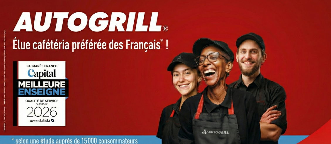 AUTOGRILL : ÉLUE MEILLEURE ENSEIGNE QUALITÉ DE SERVICE CAFETERIA 2026 